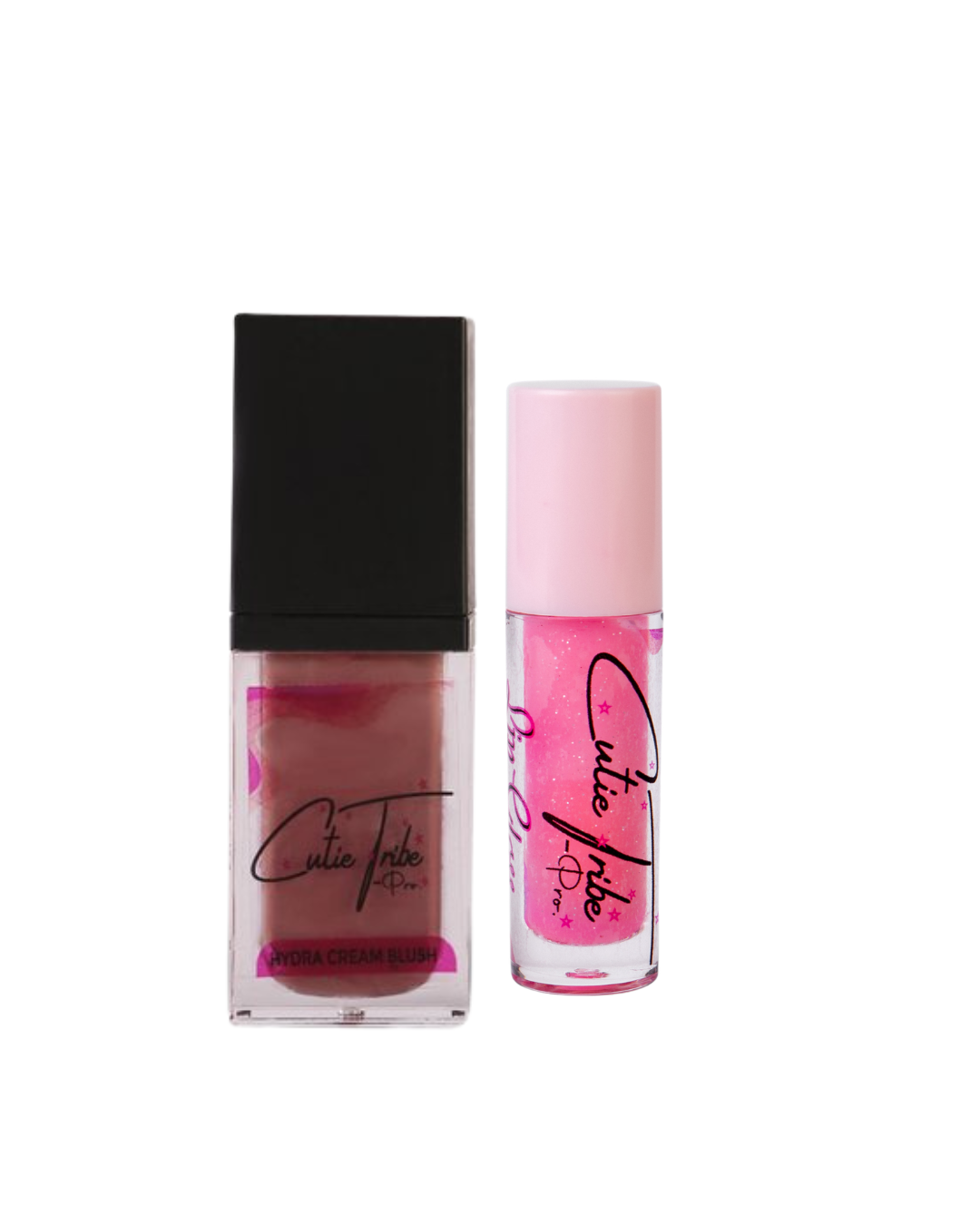 Glow and Shine duo ( Soft Nude Hydra Blusher + Sparkle Magic Lipgloss )