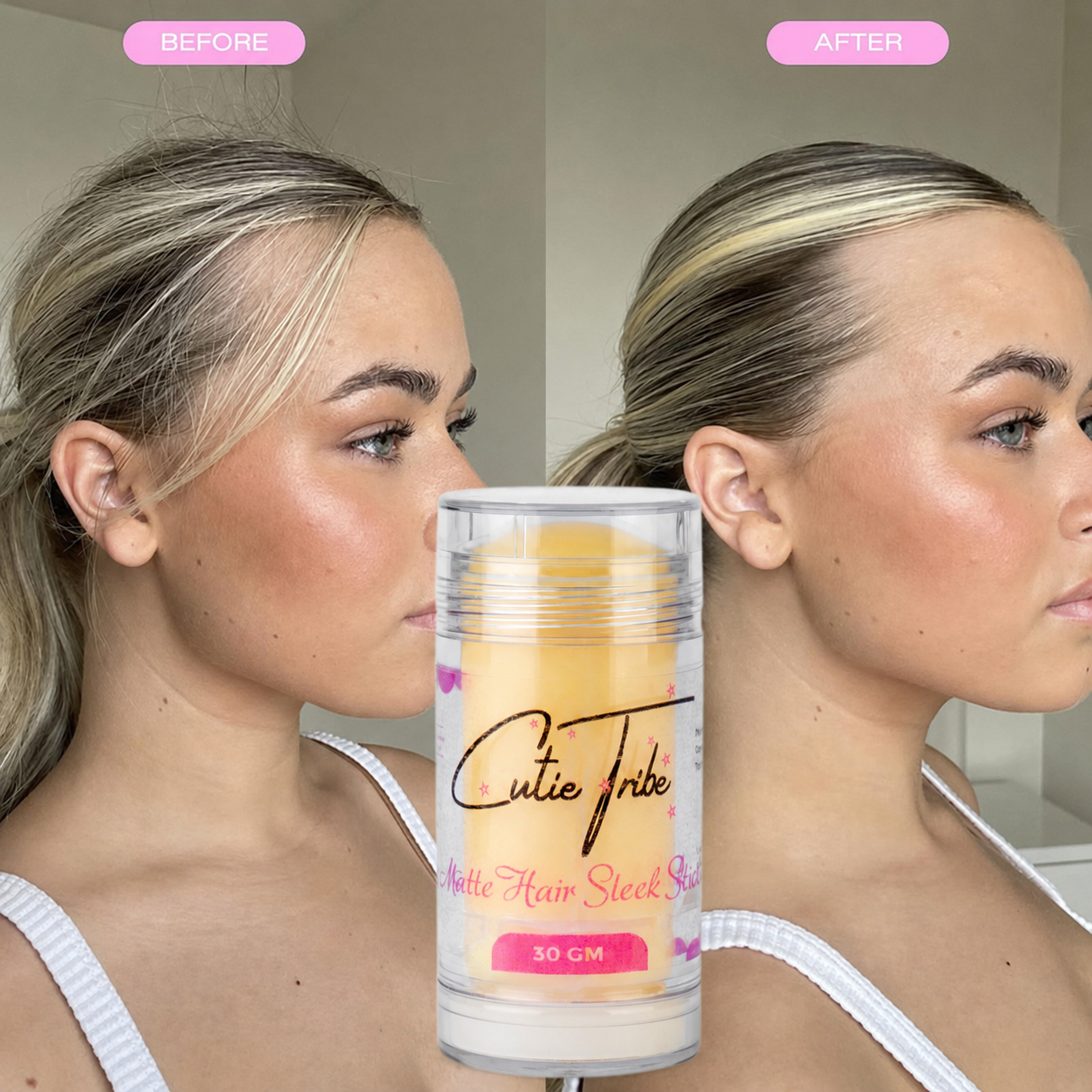 Cutie Tribe Matte Hair Sleek Stick | Non-Greasy Flyaway Control | 30 g