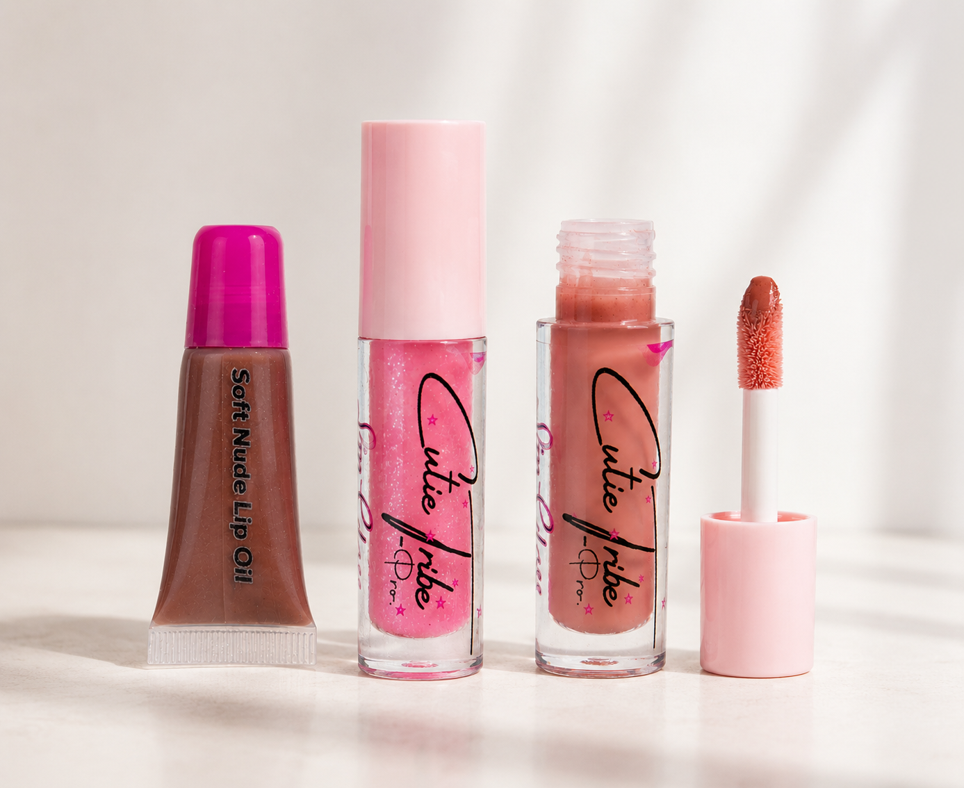 Cutie Tribe Nude & Pink Lip Trio on CUTETRIBE